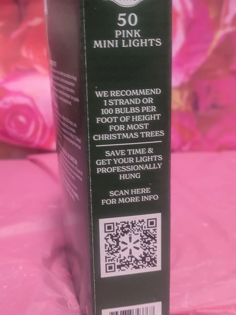 Holiday Time Pink Mini LED String Lights - 50 Count